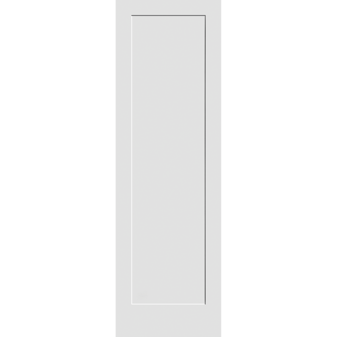 Primed Flat 1-Panel Interior Shaker Door (SH720) with Square Sticking MDF Primed
